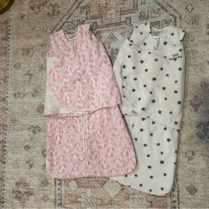 Set of 2 size Small swaddle Halo Sleepsacks Fleece